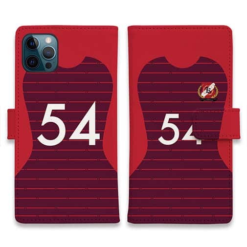 WIDE【手帳型】鹿島高校サッカー部 ユニフォーム 背番号54