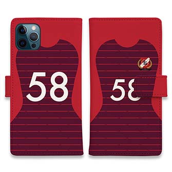 WIDE【手帳型】鹿島高校サッカー部 ユニフォーム 背番号58