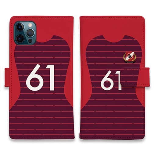 WIDE【手帳型】鹿島高校サッカー部 ユニフォーム 背番号61