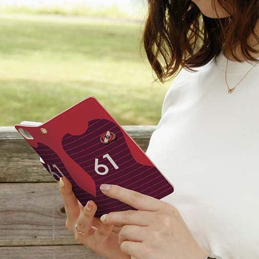 WIDE【手帳型】鹿島高校サッカー部 ユニフォーム 背番号61