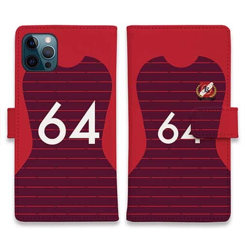 WIDE【手帳型】鹿島高校サッカー部 ユニフォーム 背番号64