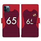 WIDE【手帳型】鹿島高校サッカー部 ユニフォーム 背番号65