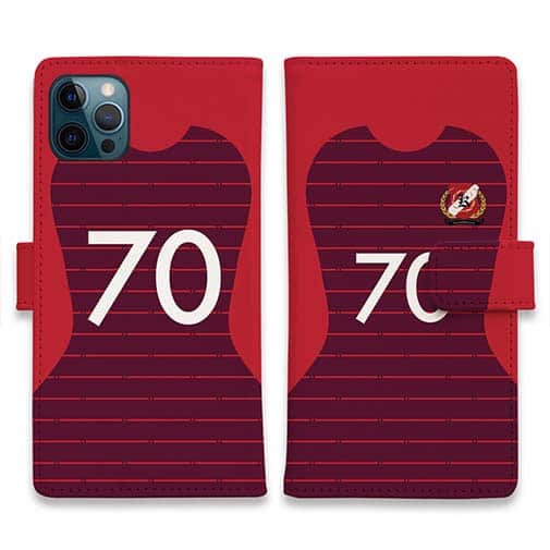 WIDE【手帳型】鹿島高校サッカー部 ユニフォーム 背番号70