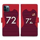 WIDE【手帳型】鹿島高校サッカー部 ユニフォーム 背番号72