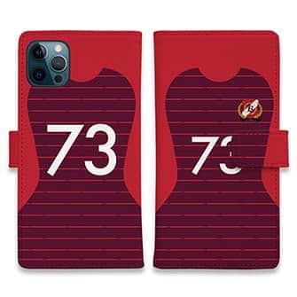 WIDE【手帳型】鹿島高校サッカー部 ユニフォーム 背番号73