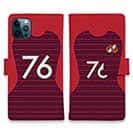 WIDE【手帳型】鹿島高校サッカー部 ユニフォーム 背番号76