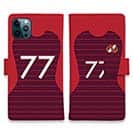 WIDE【手帳型】鹿島高校サッカー部 ユニフォーム 背番号77