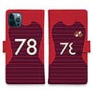 WIDE【手帳型】鹿島高校サッカー部 ユニフォーム 背番号78