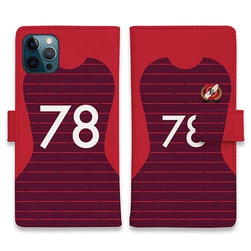 WIDE【手帳型】鹿島高校サッカー部 ユニフォーム 背番号78