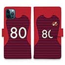 WIDE【手帳型】鹿島高校サッカー部 ユニフォーム 背番号80