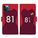 WIDE【手帳型】鹿島高校サッカー部 ユニフォーム 背番号81