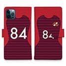 WIDE【手帳型】鹿島高校サッカー部 ユニフォーム 背番号84