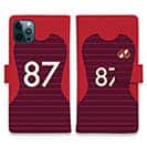 WIDE【手帳型】鹿島高校サッカー部 ユニフォーム 背番号87