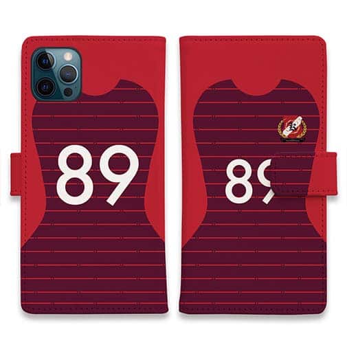 WIDE【手帳型】鹿島高校サッカー部 ユニフォーム 背番号89