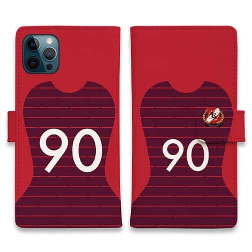 WIDE【手帳型】鹿島高校サッカー部 ユニフォーム 背番号90