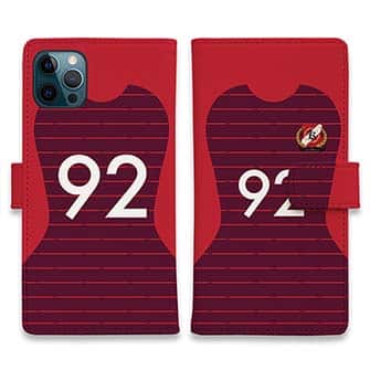 WIDE【手帳型】鹿島高校サッカー部 ユニフォーム 背番号92