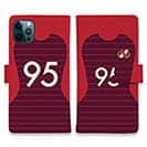 WIDE【手帳型】鹿島高校サッカー部 ユニフォーム 背番号95