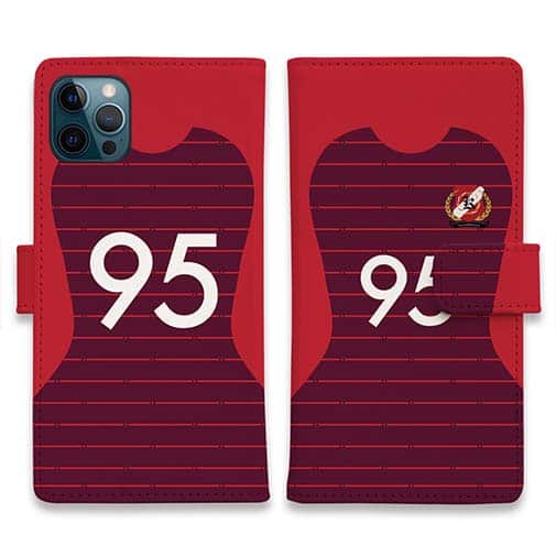 WIDE【手帳型】鹿島高校サッカー部 ユニフォーム 背番号95