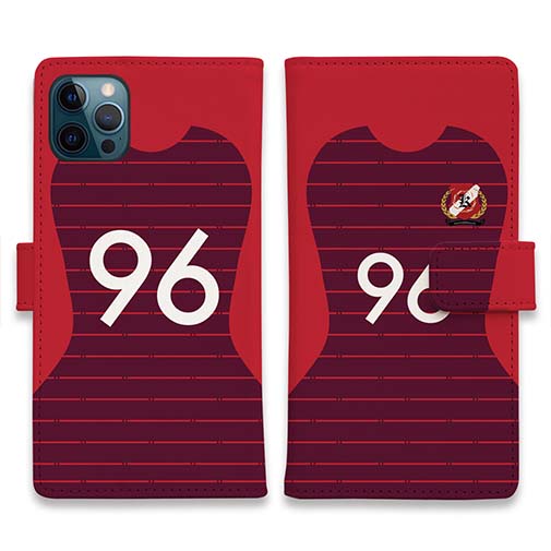 WIDE【手帳型】鹿島高校サッカー部 ユニフォーム 背番号96