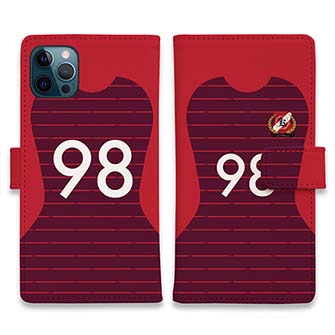 WIDE【手帳型】鹿島高校サッカー部 ユニフォーム 背番号98