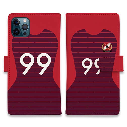 WIDE【手帳型】鹿島高校サッカー部 ユニフォーム 背番号99