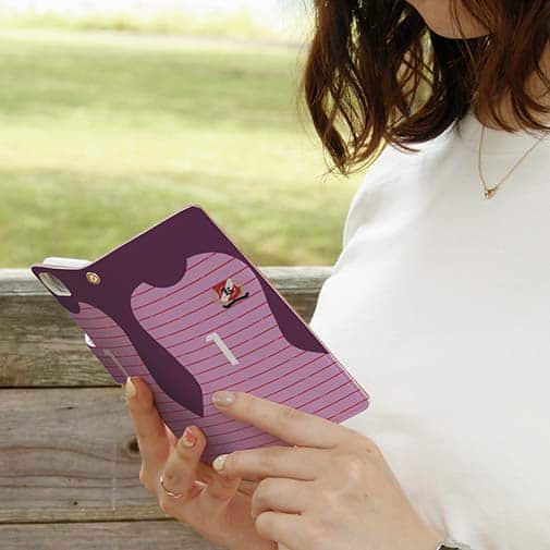 WIDE【手帳型】鹿島高校サッカー部 GKユニフォーム（ピンク） 背番号1