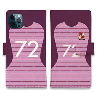 WIDE【手帳型】鹿島高校サッカー部 GKユニフォーム（ピンク） 背番号72