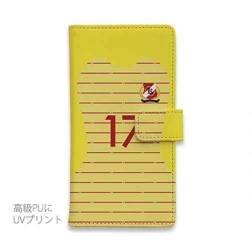 WIDE【手帳型】鹿島高校サッカー部 GKユニフォーム（ピンク） 背番号17