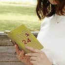 WIDE【手帳型】鹿島高校サッカー部 GKユニフォーム（ピンク） 背番号24