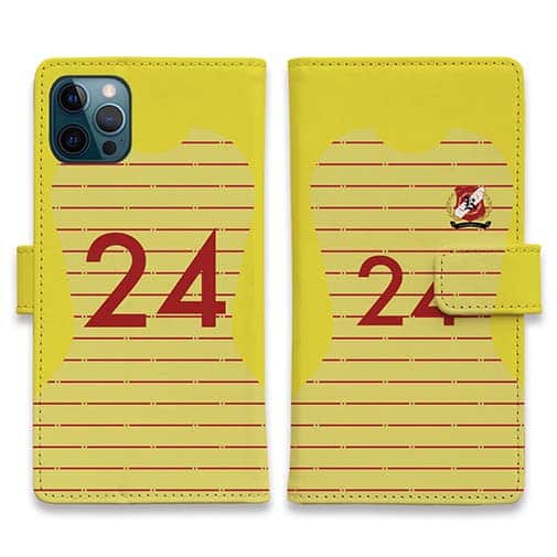 WIDE【手帳型】鹿島高校サッカー部 GKユニフォーム（ピンク） 背番号24