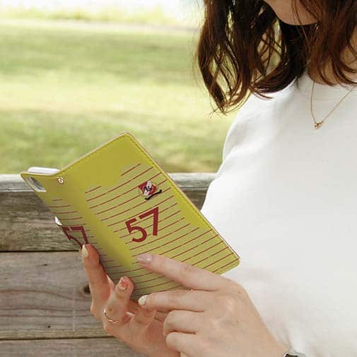 WIDE【手帳型】鹿島高校サッカー部 GKユニフォーム（ピンク） 背番号57