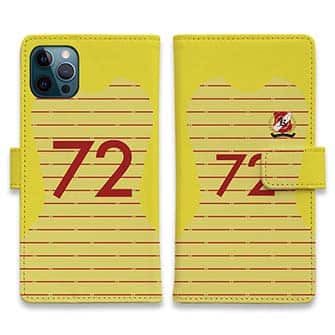 WIDE【手帳型】鹿島高校サッカー部 GKユニフォーム（ピンク） 背番号72