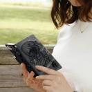 【彫姫】【手帳型】【Stick Case】風神雷神　和彫りデザイン