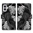 【彫姫】【手帳型】【Stick Case】唐獅子牡丹　和彫りデザイン