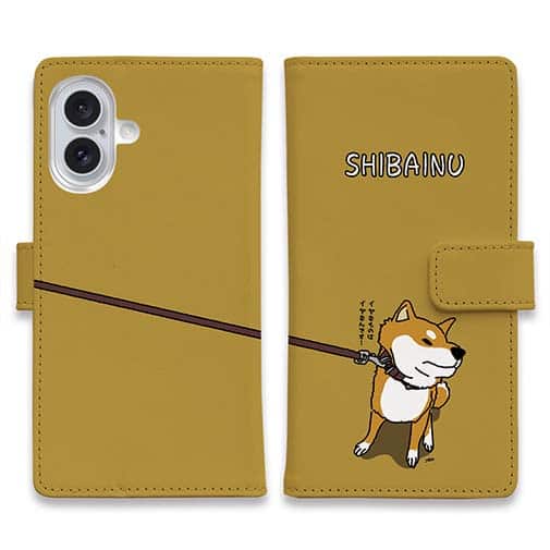 【手帳型】イヤイヤ柴犬【赤柴】(wakat)