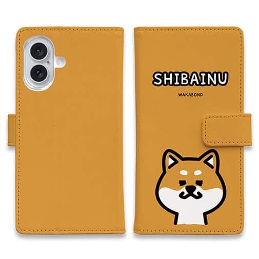【手帳型】【ワカボンド】WAKAMAKAシリーズ 柴犬のシバアカ