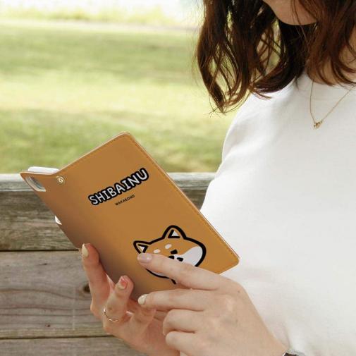 【手帳型】【ワカボンド】WAKAMAKAシリーズ 柴犬のシバアカ