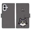 【手帳型】【ワカボンド】WAKAMAKAシリーズ 猫のハチワレニャ