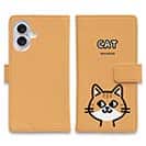 【手帳型】【ワカボンド】WAKAMAKAシリーズ 猫のチャトラニャ