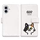 【手帳型】【ワカボンド】WAKAMAKAシリーズ 猫のミケニャ