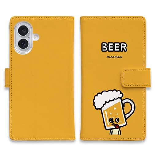 【手帳型】【ワカボンド】WAKAMAKAシリーズ ビールのビアビルン