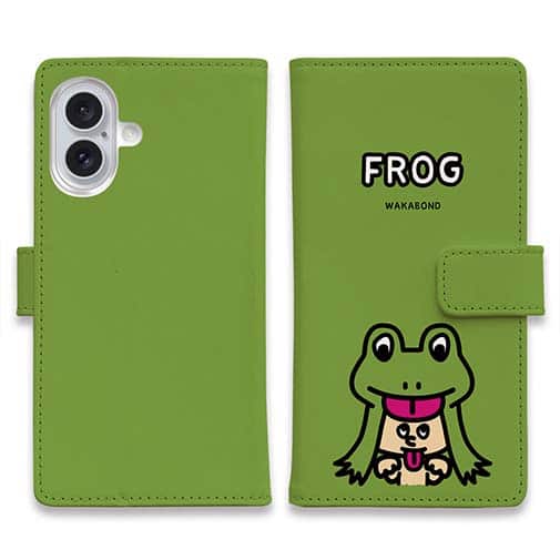 【手帳型】【ワカボンド】WAKAMAKAシリーズ カエルのケロベエ