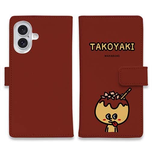 【手帳型】【ワカボンド】WAKAMAKAシリーズ タコヤキタン