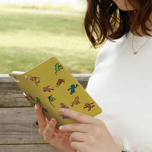 【手帳型】思斉中陸上部 ロゴ入りスマホケース イエロー