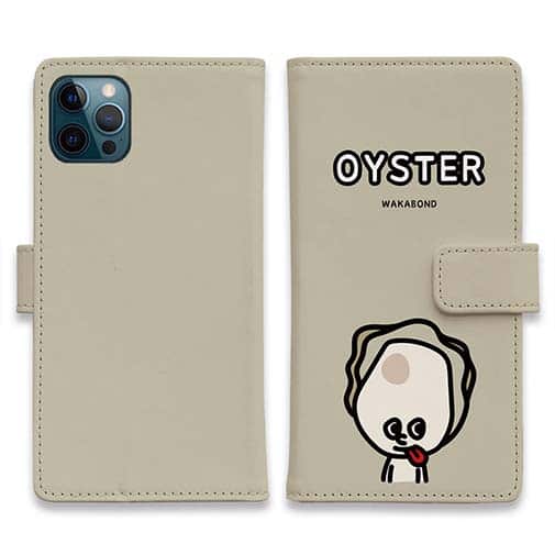 【手帳型】【ワカボンド】WAKAMAKAシリーズ 牡蠣のオイスタくん