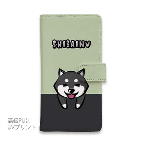 【手帳型】柴犬のかまってアピール_黒柴(wakat)