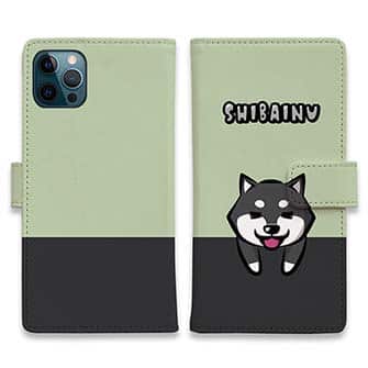 【手帳型】柴犬のかまってアピール_黒柴(wakat)