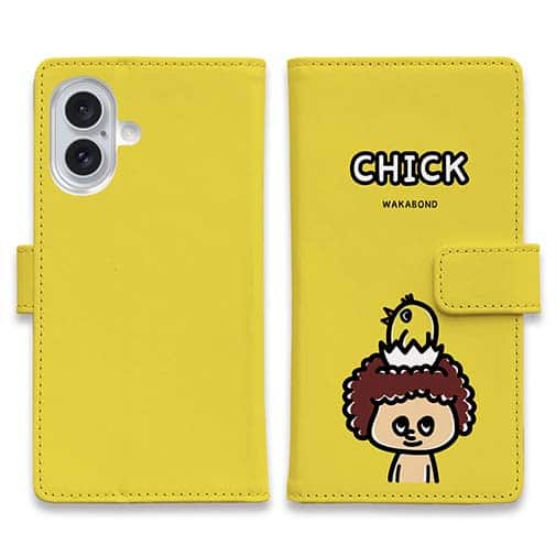 【手帳型】【ワカボンド】WAKAMAKAシリーズ アフロくんとヒヨコ