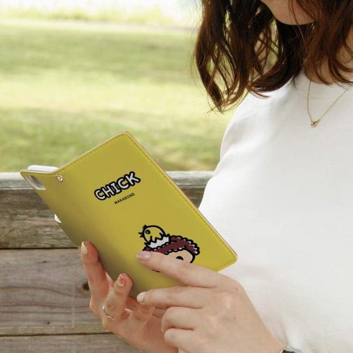 【手帳型】【ワカボンド】WAKAMAKAシリーズ アフロくんとヒヨコ