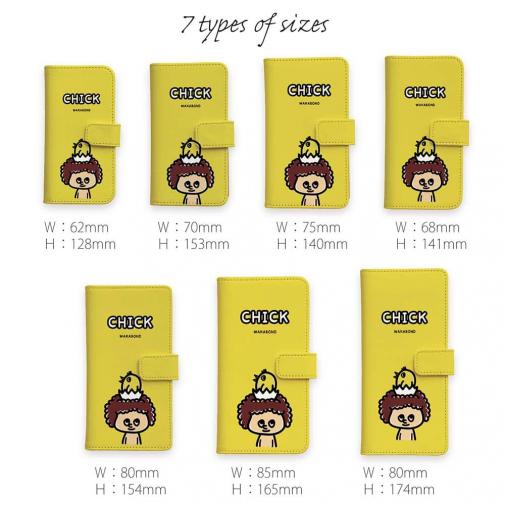 【手帳型】【ワカボンド】WAKAMAKAシリーズ アフロくんとヒヨコ